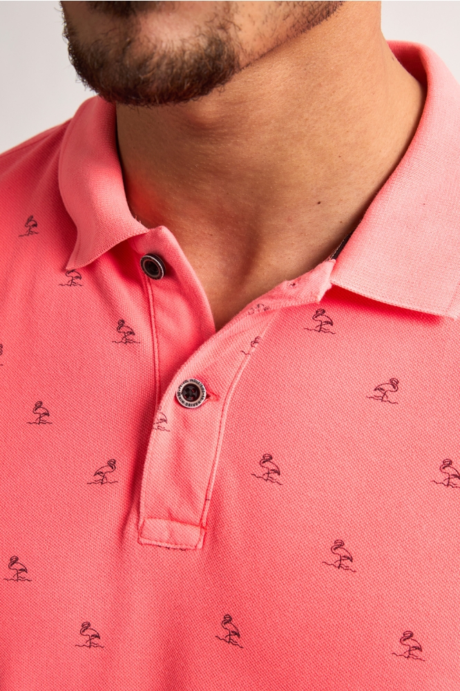 POLO MET PRINT M 1050 POL921 3099 FIERY CORAL